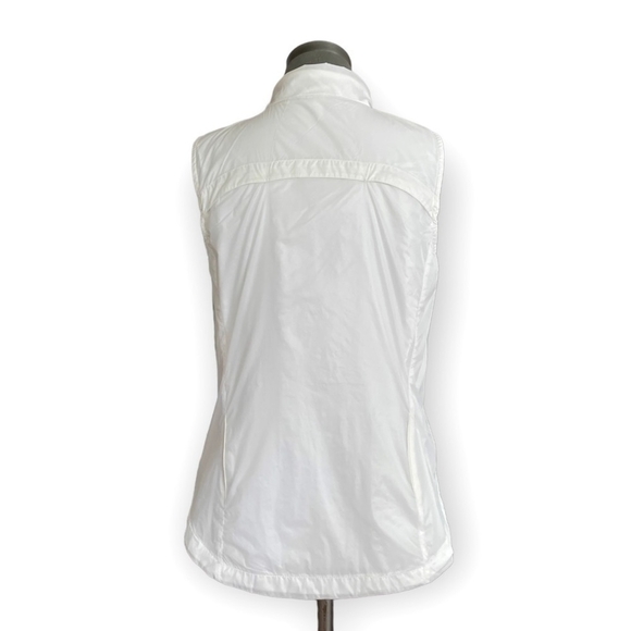 GAP Women White Vest Athletic Sweatshirt Women’s Zip Front Sleeveless Cardigan - Picture 9 of 11